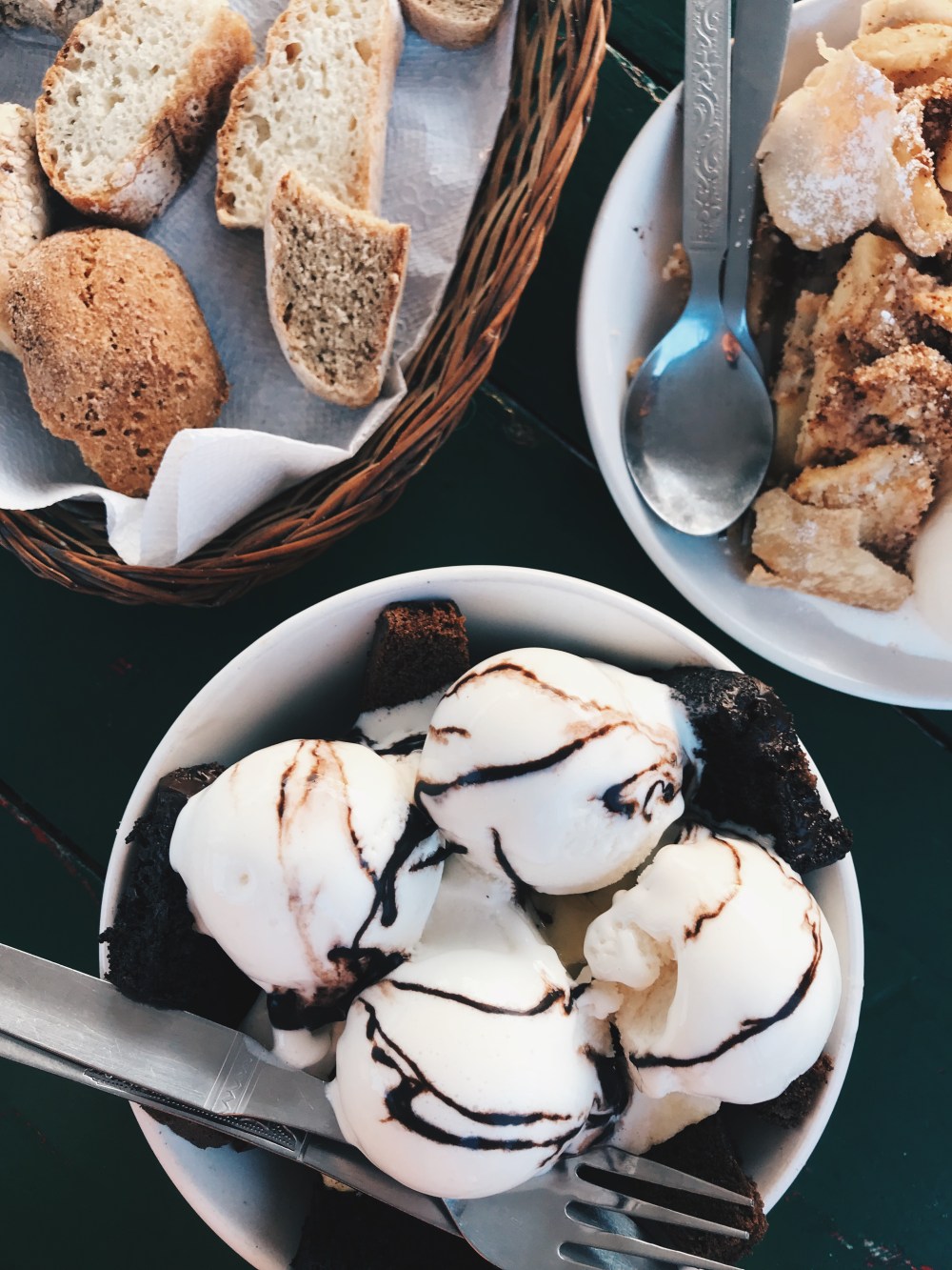 First of all, it's a nice rooftop garden, we love the decoration. Second of all, they have the best brownies in Varanasi!